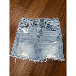 American Eagle High Rise Denim Mini Skirt Size 6